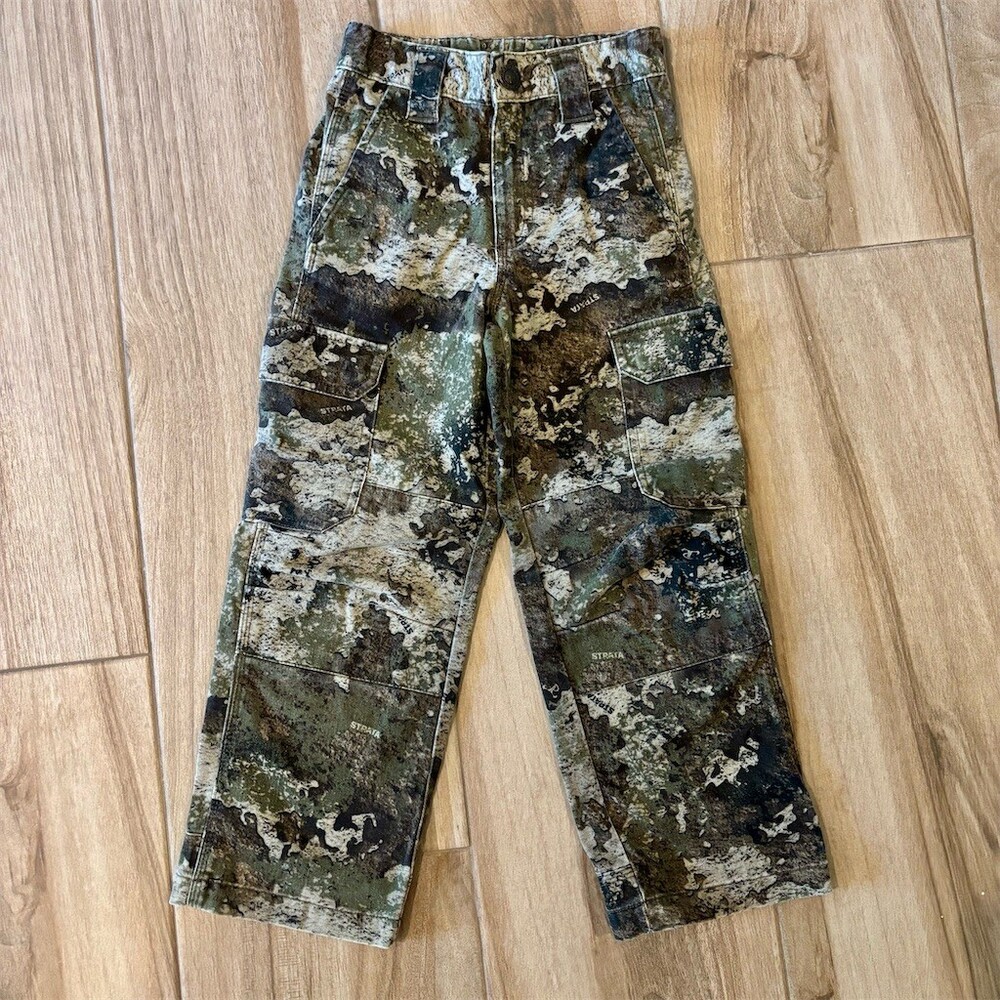RedHead Silent-Hide Youth Pants Boys Size M Strata Camo Cargo Hunting
